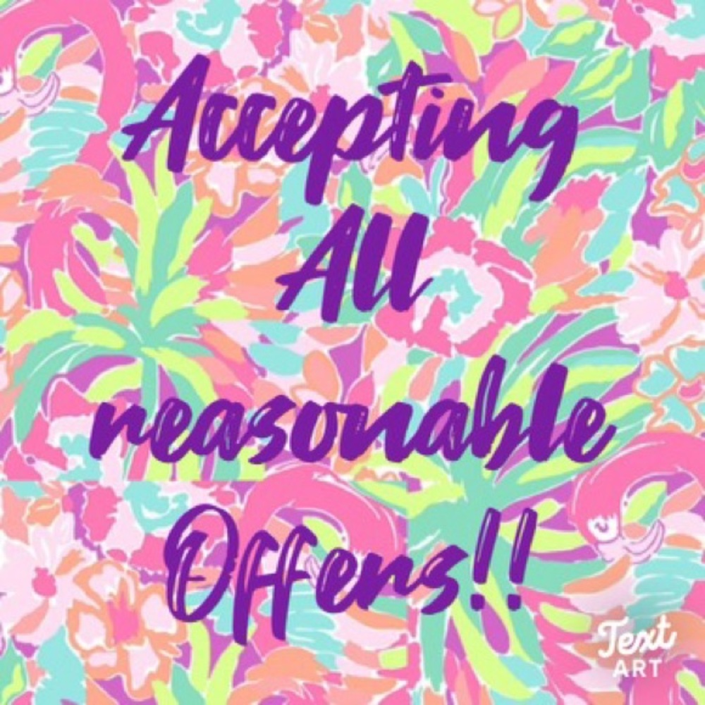 Accepting all reasonable offers. Thank you for visiting my closet. 💕
